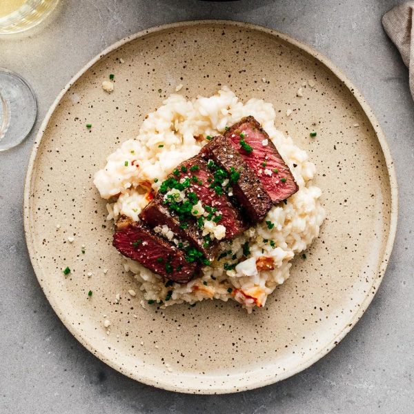 Steak Mushroom Risotto - at home - square