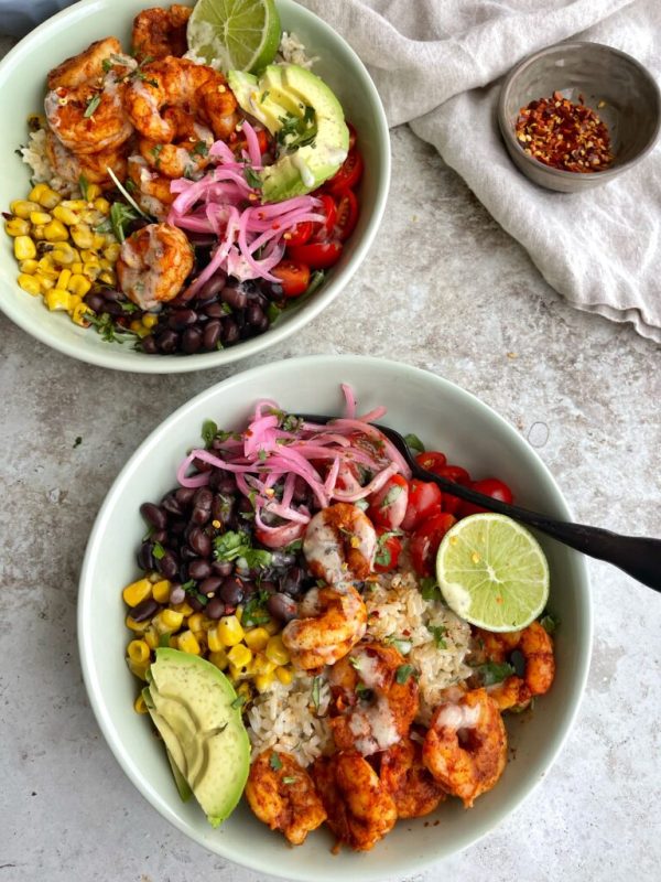 Mexixan Shrimp Bowls