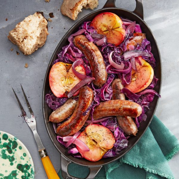 Sausages & Braised Cabbage